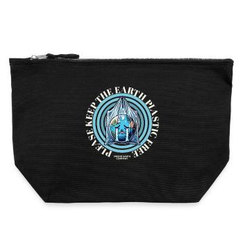 Weeping globe - Canvas Zip Pouch 22 x 23 cm - black - Front