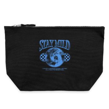 Stay Mild – Chill Vibes Only - Canvas Zip Pouch 22 x 23 cm - black - Front