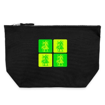 Knight of Justice - Canvas Zip Pouch 22 x 23 cm - black - Front