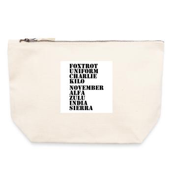 Against Nazis - Canvas Zip Pouch 22 x 23 cm - nature - Front
