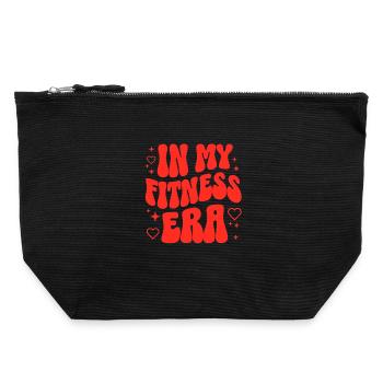 Fitness Girl Gym Motivation Sport Entraînement - Pochette zippée en toile 22 x 23 cm - noir - Devant