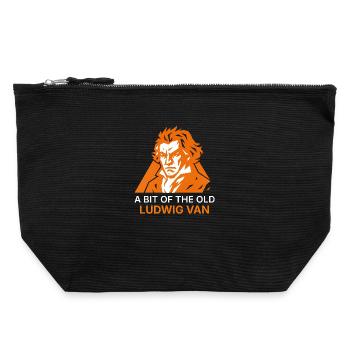 A Bit of the Old Ludwig Van - Canvas Zip Pouch 22 x 23 cm - black - Front