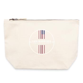 San Francisco Coordinates - Canvas Zip Pouch 22 x 23 cm - nature - Front