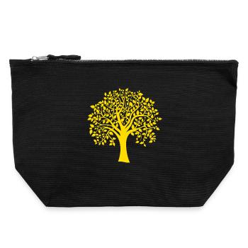 Icon Orange Jumbo Tree Print Silhouette - Canvas Zip Pouch 22 x 23 cm - black - Front