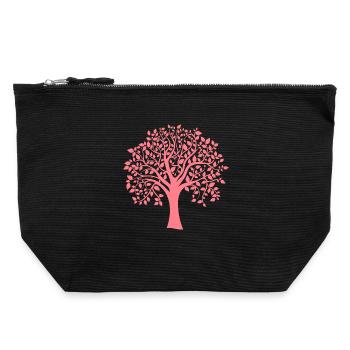 Icon Red Jumbo Tree Print Silhouette - Canvas Zip Pouch 22 x 23 cm - black - Front