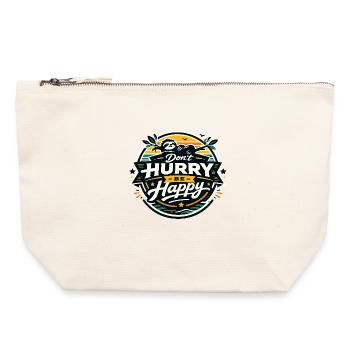 Dont Hurry Be Happy Sloth - Canvas Zip Pouch 22 x 23 cm - nature - Front