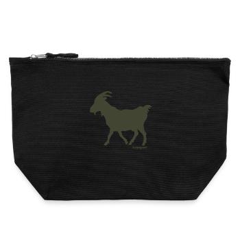 Bouc émissaire olivier - Pochette zippée en toile 22 x 23 cm - noir - Devant