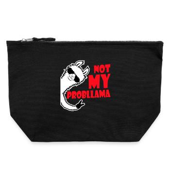 Lama Cool Sonnenbrille Not My Problama Peace Hand - Canvas Reißverschluss-Täschchen (22 x 23 cm) - Schwarz - Vorne