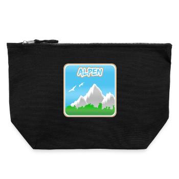 Bergsteigen Alpen - Canvas Reißverschluss-Täschchen (22 x 23 cm) - Schwarz - Vorne