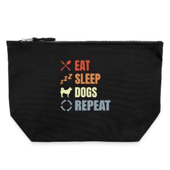 Dog Owner Routine - Canvas Zip Pouch 22 x 23 cm - black - Front