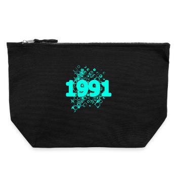 1991 - Canvas Zip Pouch 22 x 23 cm - black - Front