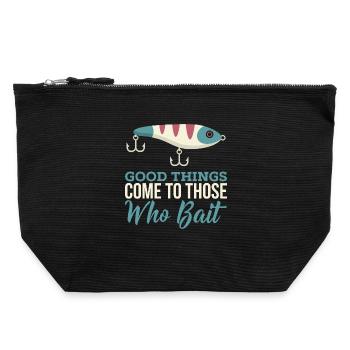 Dire de pêche aux carnassiers - Pêcheur sportif - Wobbler - Pochette zippée en toile 22 x 23 cm - noir - Devant