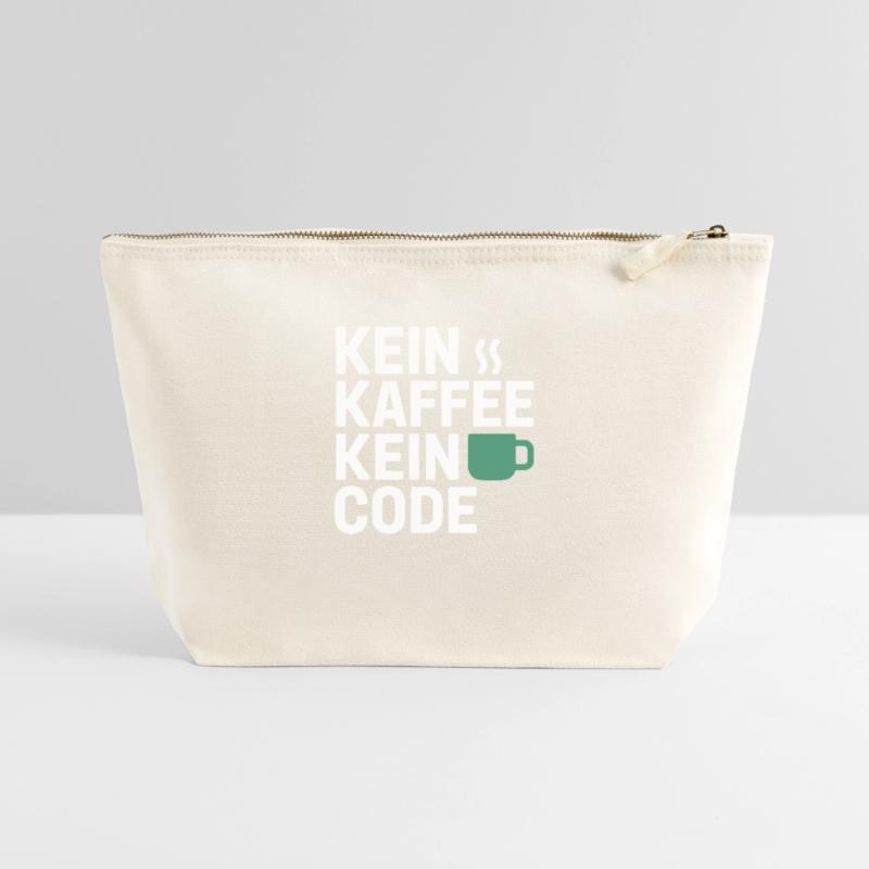 Kein Kaffee Kein Code Programmierer Informatiker Canvas Reißverschluss-Täschchen (22 x 23 cm)