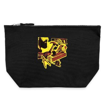 Craftsman Carpenter Carpenter Carpenter Vintage - Canvas Zip Pouch 22 x 23 cm - black - Front