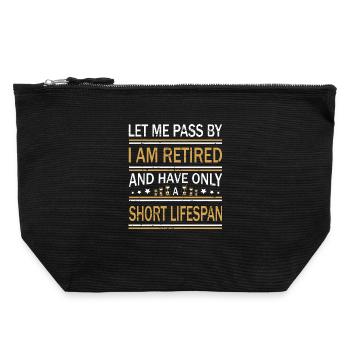 Pensioner - Canvas Zip Pouch 22 x 23 cm - black - Front