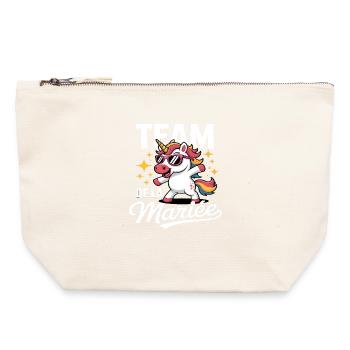 Brautteam Humor Junggesellinnenabschied Einhorngeschenk - Canvas Reißverschluss-Täschchen (22 x 23 cm) - Naturweiß - Vorne