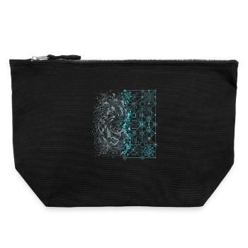 Digital order and chaos - Canvas Zip Pouch 22 x 23 cm - black - Front