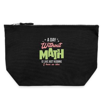 Mathematik - Canvas Reißverschluss-Täschchen (22 x 23 cm) - Schwarz - Vorne
