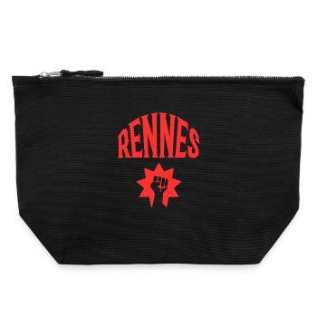 Rennes - Pochette zippée en toile 22 x 23 cm - noir - Devant