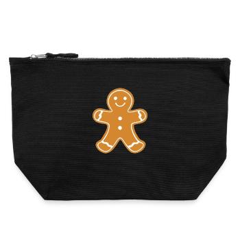 Gingerbread Man Classic Gingerbread Man - Canvas Zip Pouch 22 x 23 cm - black - Front