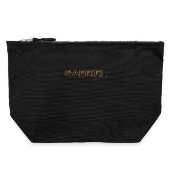 GABRIEL PRENOM SOUVENIR - Canvas Zip Pouch 22 x 23 cm - black - Front