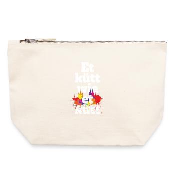 Köln Et Kütt Wie Et Kütt Kölner Grundgesetz Kölsch - Pochette zippée en toile 22 x 23 cm - blanc naturel - Devant