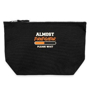 fire Department - Canvas Zip Pouch 22 x 23 cm - black - Front