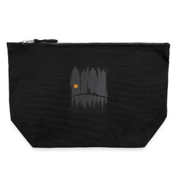 Harz Style - Brocken Forest Hiking Gift - Canvas Zip Pouch 22 x 23 cm - black - Front