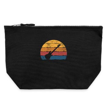 Gitarre Gitarrist - Canvas Reißverschluss-Täschchen (22 x 23 cm) - Schwarz - Vorne