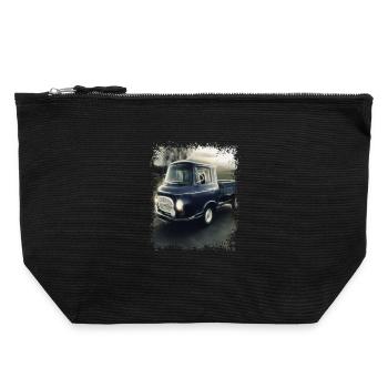 Barkas Flatbed GDR Transporter | Millésime - Pochette zippée en toile 22 x 23 cm - noir - Devant