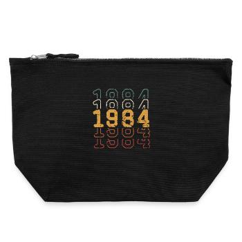 1984 - Canvas Zip Pouch 22 x 23 cm - black - Front