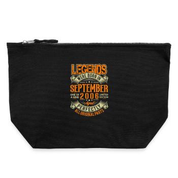 2006 September Birthday Legend - Canvas Zip Pouch 22 x 23 cm - black - Front