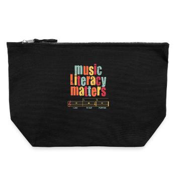 Music Literacy Matters - Canvas Zip Pouch 22 x 23 cm - black - Front