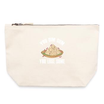 You Dim Sum You Lose Some Pun Asian Foodie - Canvas Reißverschluss-Täschchen (22 x 23 cm) - Naturweiß - Vorne