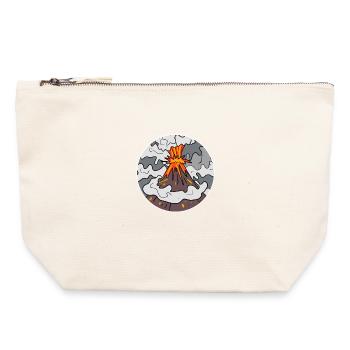 Volcano Mountain Circle Mountains Volcanoes - Canvas Zip Pouch 22 x 23 cm - nature - Front