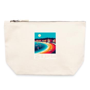 NICE - Canvas Zip Pouch 22 x 23 cm - nature - Front