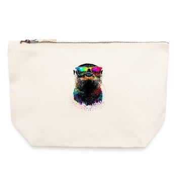 Otter Sea Otter Otter Marten Love Cute Otter - Canvas Zip Pouch 22 x 23 cm - nature - Front