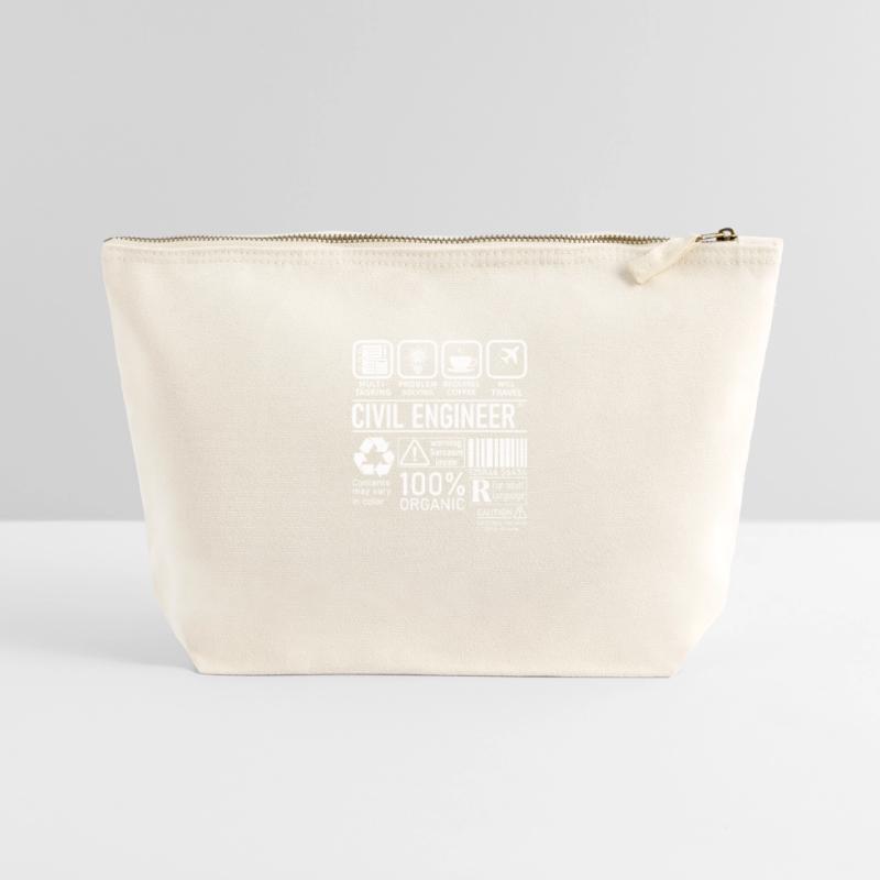 Civil Engineer multi tasking problem solving Canvas Zip Pouch 22 x 23 cm