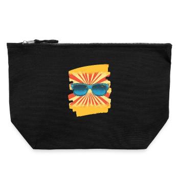 Lunettes de soleil - Pochette zippée en toile 22 x 23 cm - noir - Devant