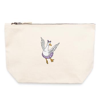 Duck Ballerina Ballet Dance - Canvas Zip Pouch 22 x 23 cm - nature - Front