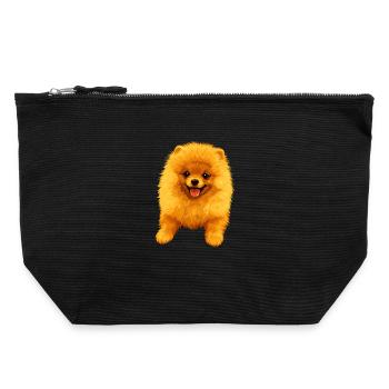 Pomeranian Pomeranian Pom Sweet German Spitz - Canvas Zip Pouch 22 x 23 cm - black - Front