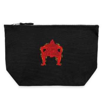 Lutteur de sumo Lutte japonaise Nagoya - Pochette zippée en toile 22 x 23 cm - noir - Devant