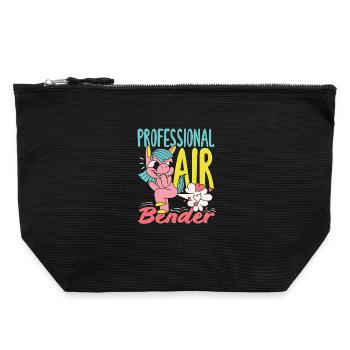 Public Fart Funny Inappropriate - Canvas Zip Pouch 22 x 23 cm - black - Front