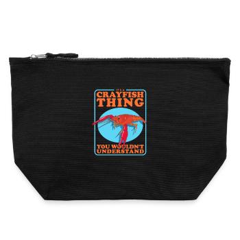Écrevisses Écrevisses Fruits de mer Cadeaux - Pochette zippée en toile 22 x 23 cm - noir - Devant