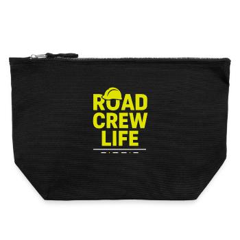 Road Construction Team Asphalt Concrete Team - Canvas Zip Pouch 22 x 23 cm - black - Front