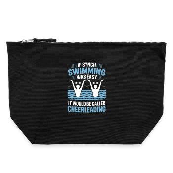 Synchronschwimmen Kunstschwimmen Wassersport - Canvas Reißverschluss-Täschchen (22 x 23 cm) - Schwarz - Vorne