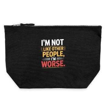 I'm Not Like Other People I'm Worse Frech Gothic - Canvas Zip Pouch 22 x 23 cm - black - Front
