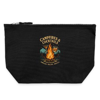 You want a piece of me? - Canvas Zip Pouch 22 x 23 cm - black - Front