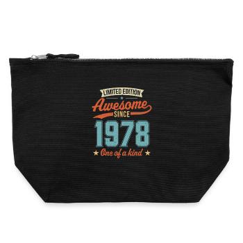 Awesome Since 1978 - Canvas Zip Pouch 22 x 23 cm - black - Front