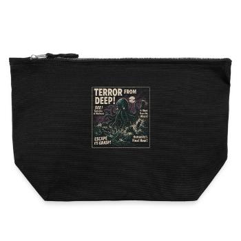 Terreur des profondeurs Kraken Affiche de film Halloween - Pochette zippée en toile 22 x 23 cm - noir - Devant